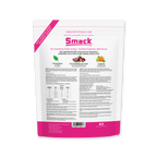 Lip-Smacking Lamb raw dehydrated dog food 2.5kg bag back view with feeding instructions