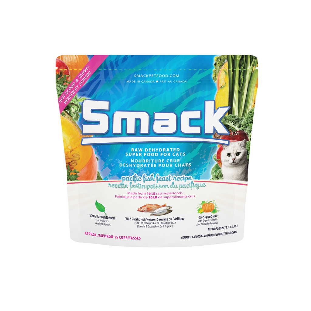 Pacific Fish Feast raw dehydrated cat food 1.5kg bag front view
