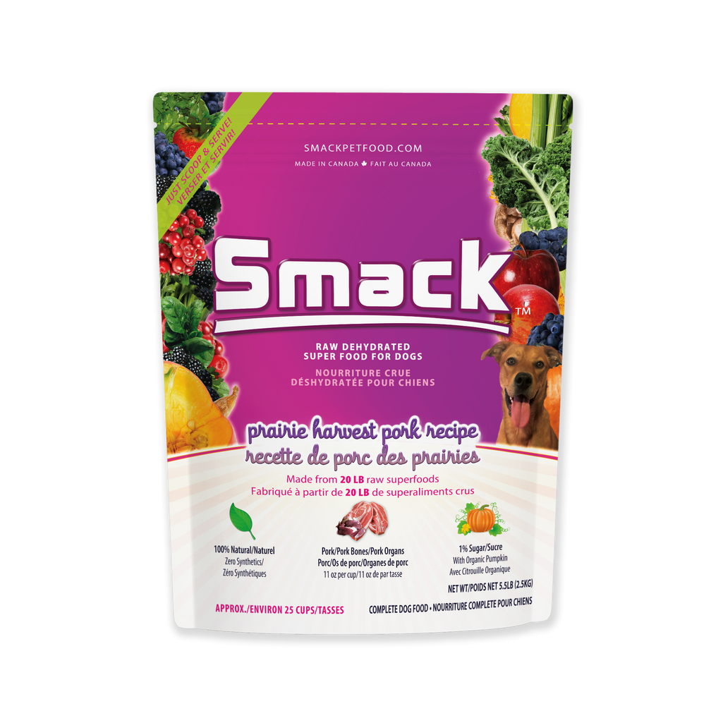 Prairie Harvest Pork raw dehydrated dog food 2.5kg bag front view
